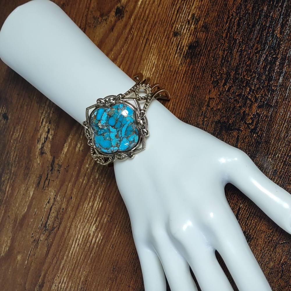 Studio Barse Turquoise Cuff Bracelet - Picture 2 of 8
